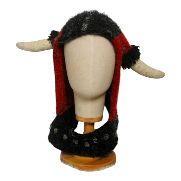 Knit Viking helmet handmade hat Peruvian trading company